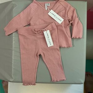 NWT Janie and Jack Rose colored two piece set